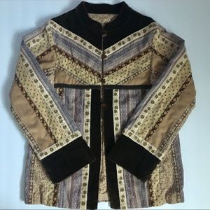 Handmade velvet quilted jacket